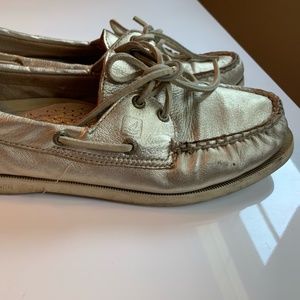 Sperry Gold Boat Shoes Flats 8
